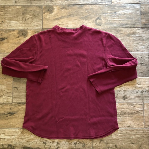 90s vtg cherokee burgundy layering long sleeve women's medium - Picture 2 of 4